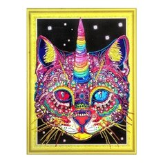Алмазная мозаика Кот удачи, картина стразами Color KIT 30x40 см.