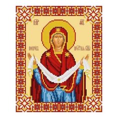 Алмазная мозаика Икона Покров Пресвятой Богородицы, картина стразами Фрея 22x27 см.