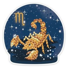 Алмазная мозаика магнит Знаки зодиака. Скорпион, картина стразами Фрея 9x9 см.