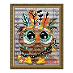 Алмазная мозаика Будь свободным! Совенок, картина стразами АРТ СОЛО 14x17 см. Art Solo