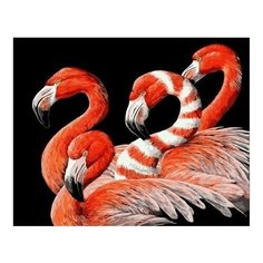 Картина по номерам Красный фламинго, 40x50 см. PaintBoy