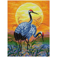 Алмазная мозаика Журавли, картина стразами Вышиваем бисером 30x40 см.