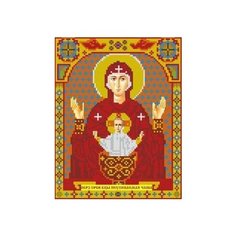 Алмазная мозаика Икона Неупиваемая Чаша, картина стразами Алмазная живопись 22x28 см.