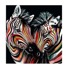 Картина по номерам Полосатая дружба, 30x30 см. Molly