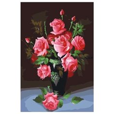 Алмазная мозаика Букет роз (На подрамнике), картина стразами Color KIT 40x50 см.