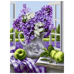 Картина по номерам Сиреневый букет, 30x40 см. Фрея