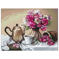 Алмазная мозаика Чай с малиной, картина стразами Алмазное хобби 30x40 см.