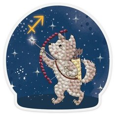 Алмазная мозаика магнит Знаки зодиака. Стрелец, картина стразами Фрея 9x9 см.