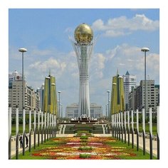 Алмазная мозаика Нур-Султан, картина стразами Molly 30x30 см.