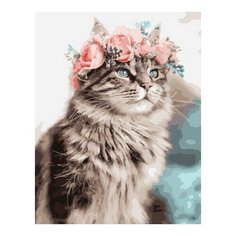 Картина по номерам Весенний кот, 40x50 см. PaintBoy