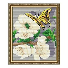 Алмазная мозаика Яблоневый цвет. Триптих. Часть 1, картина стразами АРТ СОЛО 20x24.6 см. Art Solo