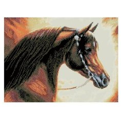 Алмазная мозаика Гнедая, картина стразами Molly 40x50 см.