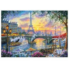 Алмазная мозаика Париж на закате, картина стразами Molly 40x50 см.