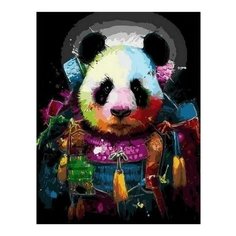 Картина по номерам Панда в ярких красках, 40x50 см. PaintBoy