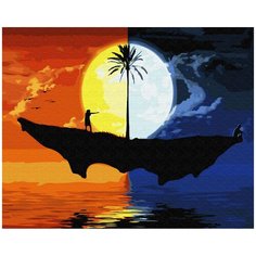 Картина по номерам День ночь, 40x50 см. ВанГогВоМне