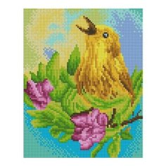 Алмазная мозаика Звонкий май, картина стразами Белоснежка 20x25 см.