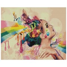 Алмазная мозаика Радужная, картина стразами PaintBoy 40x50 см.