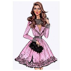 Картина по номерам Модное платье, 15x20 см. Molly