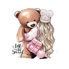 Картина по номерам Любимая игрушка, 30x30 см. Molly