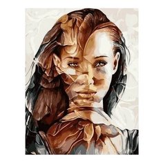 Картина по номерам Портрет девушки акварелью, 40x50 см. PaintBoy