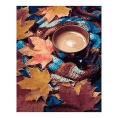 Картина по номерам Натюрморт с листями, 40x50 см. Цветной