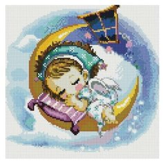 Алмазная мозаика Нежный сон (на подрамнике), картина стразами Белоснежка 30x30 см.