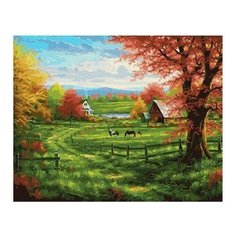 Картина по номерам Позднее лето в деревне, 40x50 см. PaintBoy