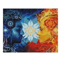 Алмазная мозаика Единение, картина стразами PaintBoy 40x50 см.