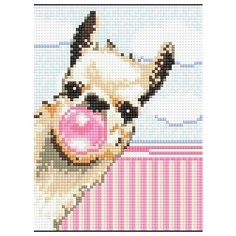 Алмазная мозаика Лама, картина стразами Алмазное хобби 15x20 см.