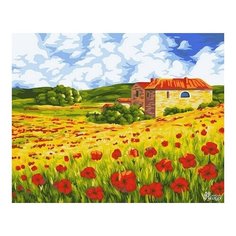 Картина по номерам Поляна маков, 40x50 см. Русская живопись