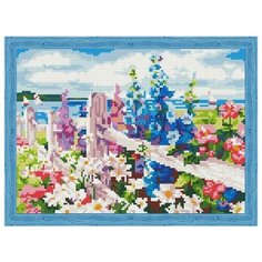 Алмазная мозаика За околицей (На подрамнике), картина стразами Цветной 30x40 см.