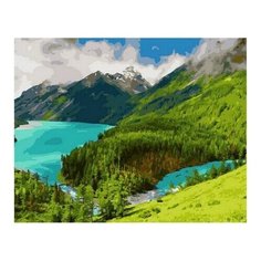 Картина по номерам Горное озеро, 40x50 см. PaintBoy