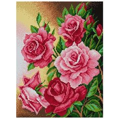 Алмазная мозаика Розы, картина стразами Вышиваем бисером 30x40 см.