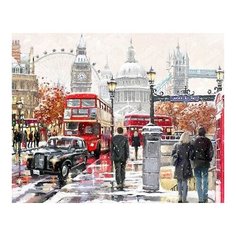 Картина по номерам Прогулка по Лондону, 40x50 см. Цветной