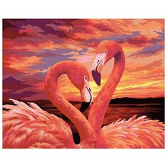 Картина по номерам Розовый закат, 30x40 см. Фрея