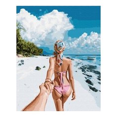 Картина по номерам Следуй за мной. Лазурный берег, 40x50 см. ВанГогВоМне