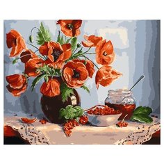 Картина по номерам Маки и варенье, 40x50 см. PaintBoy