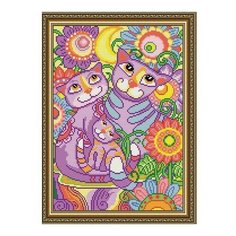 Алмазная мозаика Коты неразлучники, картина стразами АРТ СОЛО 28.5x41 см. Art Solo