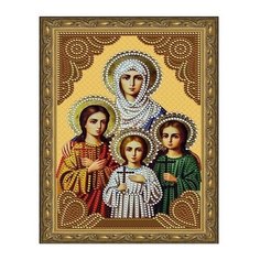 Алмазная мозаика Вера, Надежда, Любовь и матерь их София, картина стразами Molly 20x30 см.
