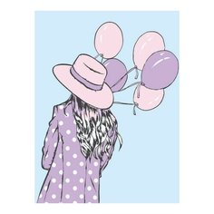 Картина по номерам Сиреневое настроение, 30x40 см. Фрея