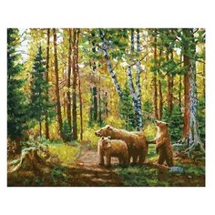 Картина по номерам Хранители леса, 50x40 см. Белоснежка