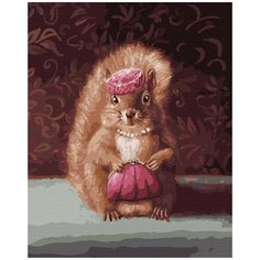 Картина по номерам Модница белочка, 40x50 см. PaintBoy