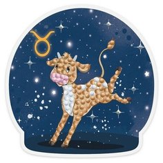 Алмазная мозаика магнит Знаки зодиака. Телец, картина стразами Фрея 9x9 см.