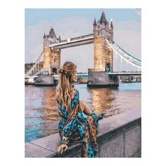 Картина по номерам Девушка у Темзы, 40x50 см. PaintBoy