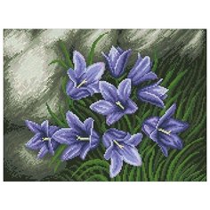 Алмазная мозаика Колокольчики, картина стразами Паутинка 50x40 см.
