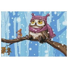 Картина по номерам Совушка в лесу, 20x30 см. Molly