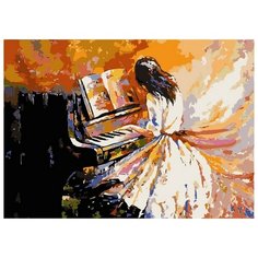 Картина по номерам Игра на пианино, 40x50 см. Фрея