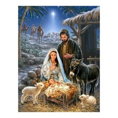 Картина по номерам Рождество Христово, 40x50 см. Цветной