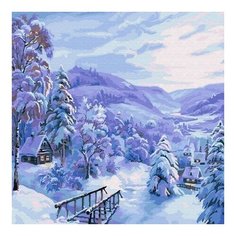 Картина по номерам Снежная сказка, 30x30 см. Molly