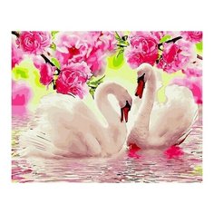 Картина по номерам Лебеди под цветущими ветками , 40x50 см. PaintBoy